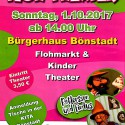 Plakat für Flohmarkt und Kindertheater in Bönstadt 2017-10-01 14:00