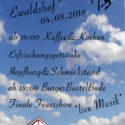 Sommerfetz, Ewaldshof, 04.08.2018 ab 16:00 Kaffee & Kuchenn. Erfrischungsgetränke, Hüpfburg & Schminkstand. Ab 18:00 BurgerBastelBude, Finale Feuerschow, Live-Musik
